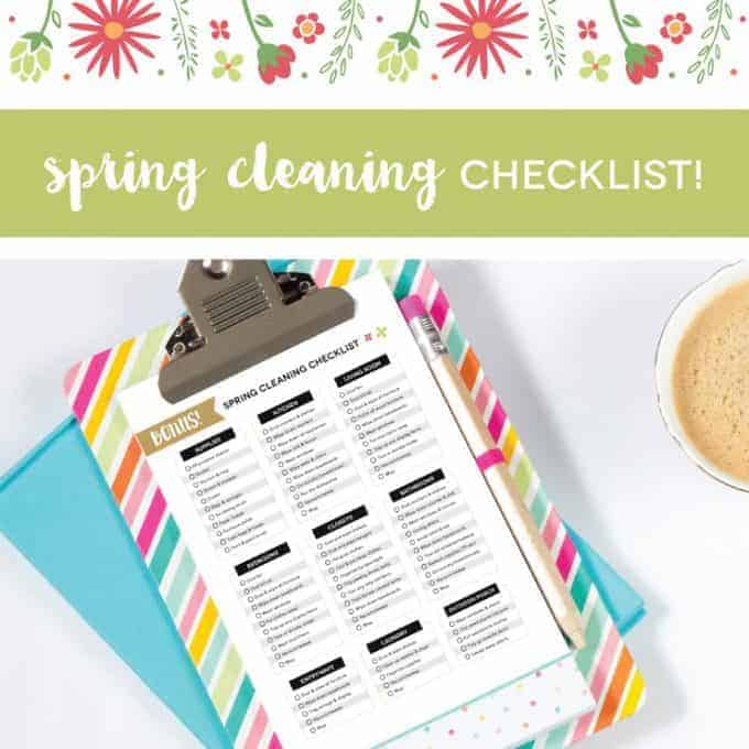 Liste de contrôle imprimable pour le nettoyage de printemps